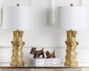 Safavieh Arcadia 285-Inch H Faux Bois Table Lamp Antique Gold Mirror 