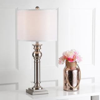 Safavieh Argos 2825-Inch H Column Table Lamp Nickel Mirror 