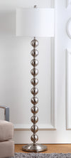Safavieh Reflections 585-Inch H Stacked Ball Floor Lamp Nickel Mirror 