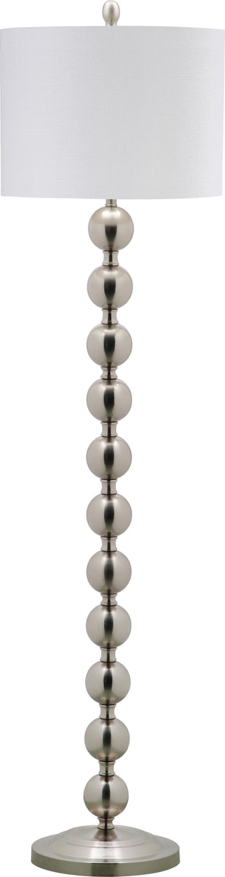 Safavieh Reflections 585-Inch H Stacked Ball Floor Lamp Nickel Mirror 