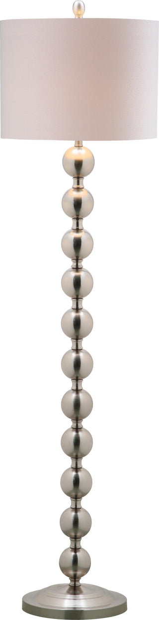 Safavieh Reflections 585-Inch H Stacked Ball Floor Lamp Nickel Mirror main image