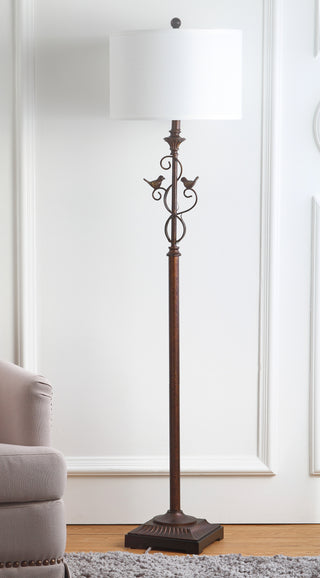 Safavieh Birdsong 61-Inch H Floor Lamp Oil-Rubbed Bronze Mirror 