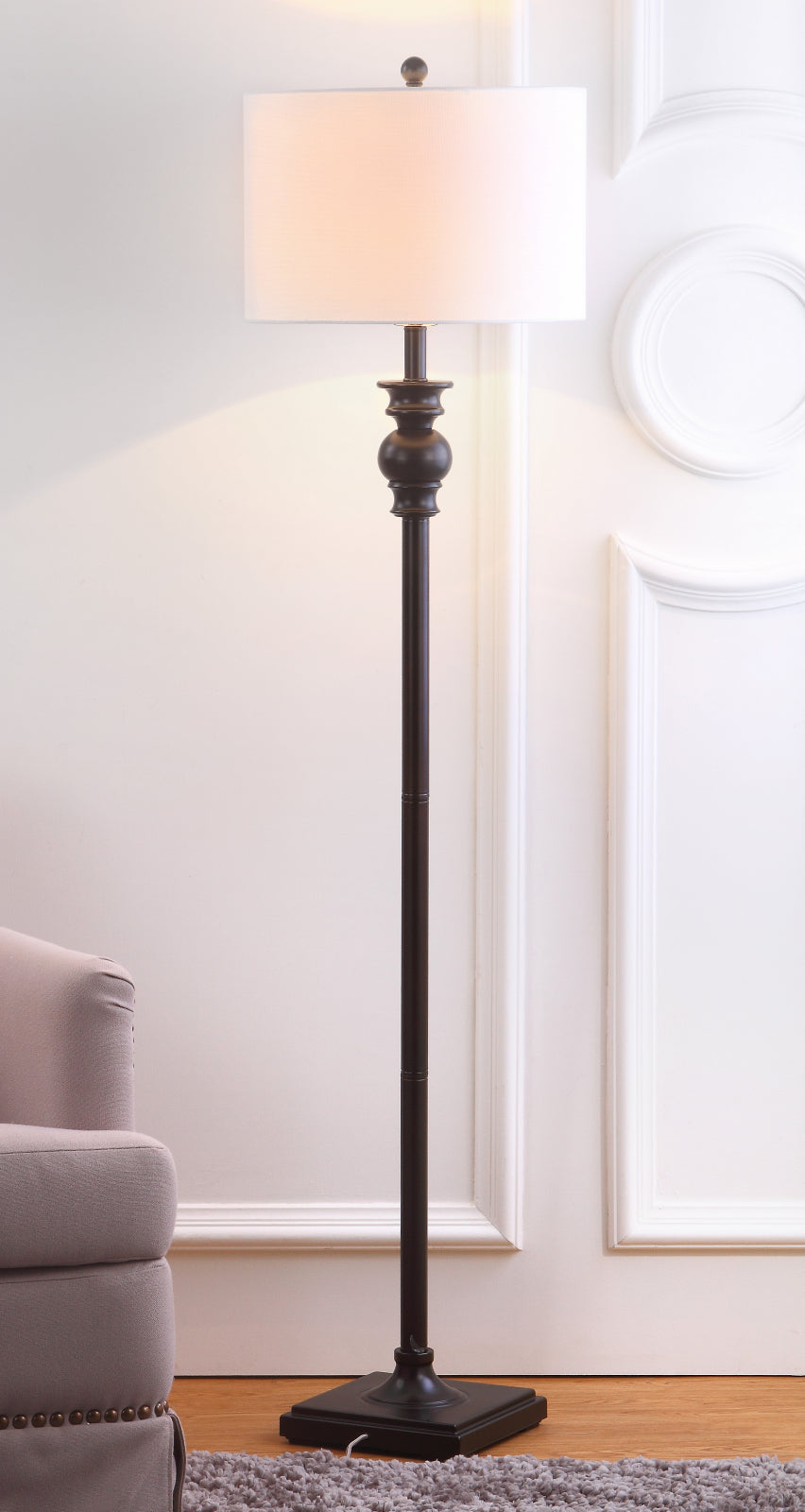 Safavieh Alphie 61-Inch H Floor Lamp Ebony  Feature