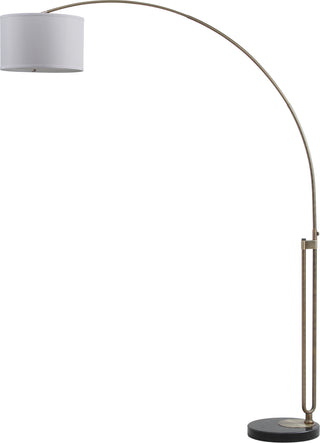 Safavieh Polaris 84-Inch H Arc Floor Lamp Antique Brass Mirror 