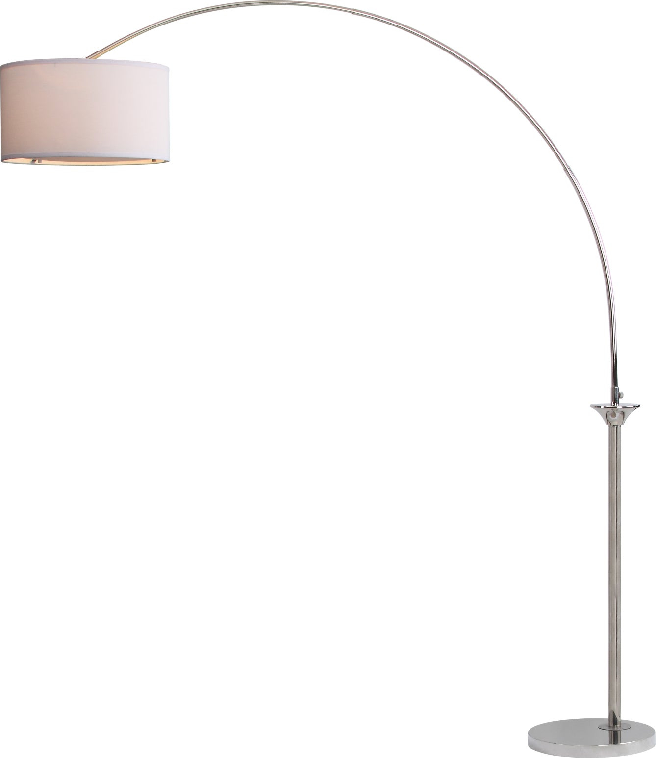 Safavieh Mira 84-Inch H Arc Floor Lamp Shine Nickel Mirror main image