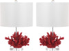 Safavieh Coral Reef 2125-Inch H Table Lamp Red 