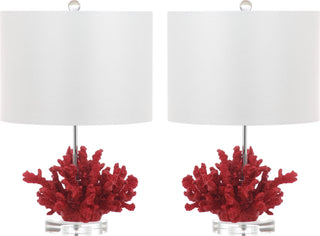 Safavieh Coral Reef 2125-Inch H Table Lamp Red 