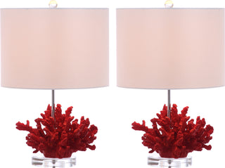 Safavieh Coral Reef 2125-Inch H Table Lamp Red 