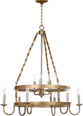 Safavieh Crowley 31-Inch Dia Adjustable Chandelier Gold Lamp Mirror 