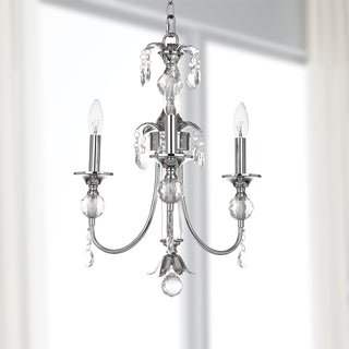 Safavieh Mayfield 17-Inch Dia Adjustable Chandelier Chrome/Clear Lamp  Feature