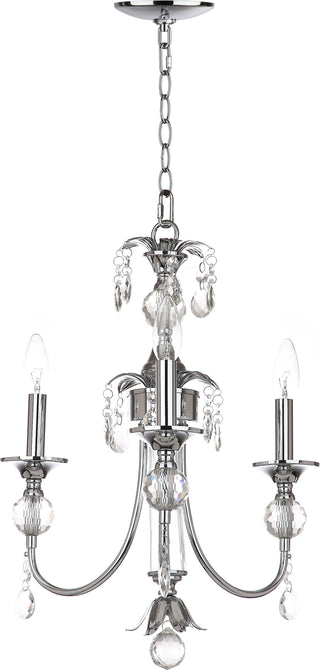 Safavieh Mayfield 17-Inch Dia Adjustable Chandelier Chrome/Clear Lamp Mirror 