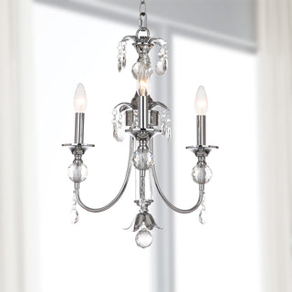 Safavieh Mayfield 17-Inch Dia Adjustable Chandelier Chrome/Clear Lamp Mirror 