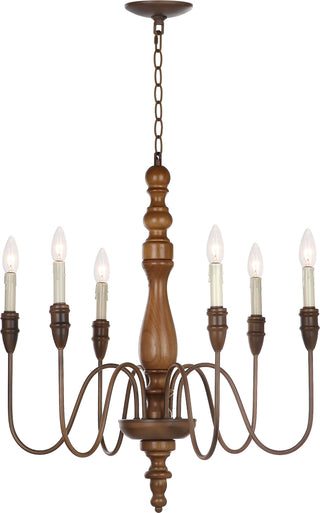 Safavieh Williams 27-Inch Dia Adjustable Chandelier Brown Lamp Mirror main image