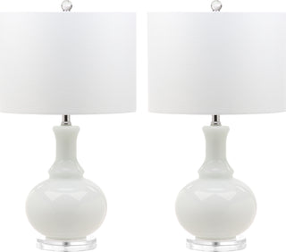 Safavieh Franny 2575-Inch H Table Lamp White Mirror 