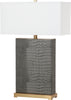 Safavieh Joyce 2775-Inch H Faux Alligator Table Lamp Grey Mirror 