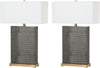 Safavieh Joyce 2775-Inch H Faux Alligator Table Lamp Grey Mirror 