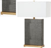 Safavieh Joyce 2775-Inch H Faux Alligator Table Lamp Grey Mirror Main
