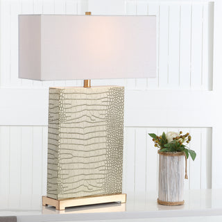 Safavieh Joyce 2775-Inch H Faux Alligator Table Lamp Cream  Feature