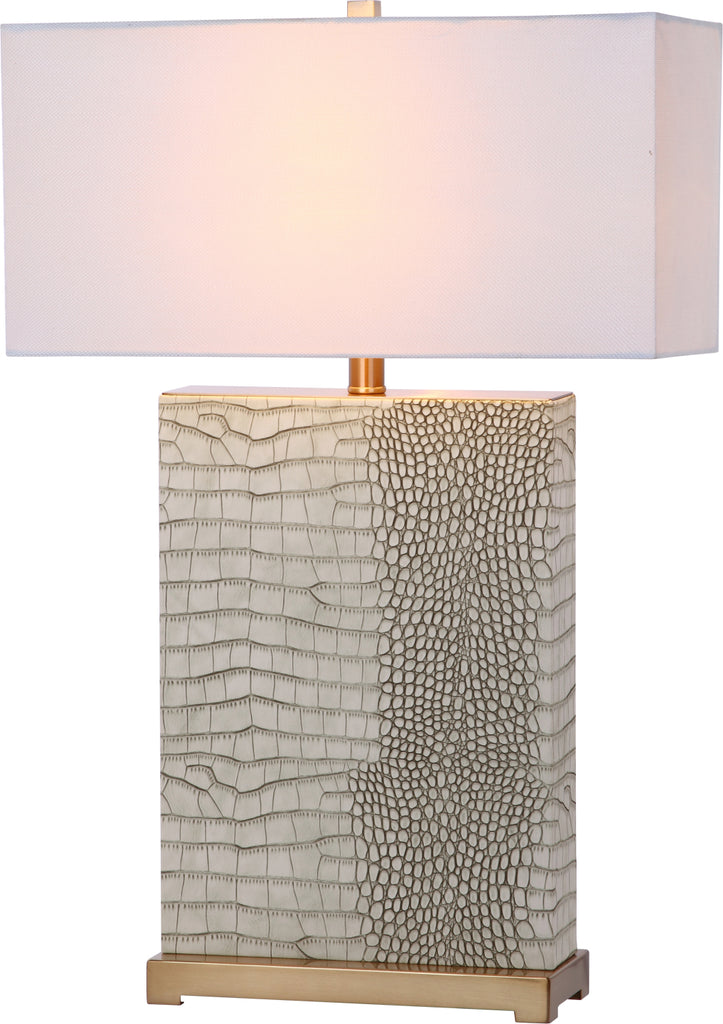Safavieh Joyce 2775-Inch H Faux Alligator Table Lamp Cream Mirror main image