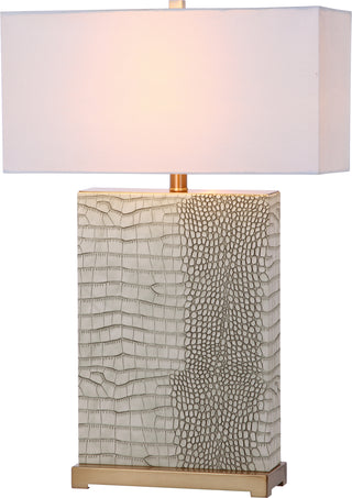 Safavieh Joyce 2775-Inch H Faux Alligator Table Lamp Cream Mirror main image