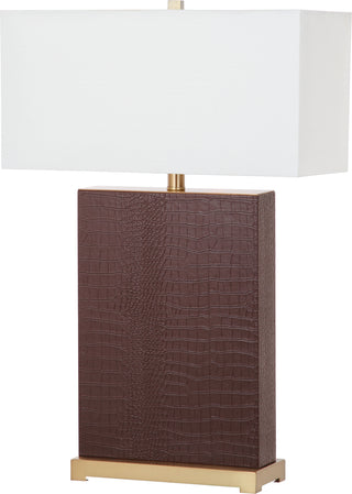 Safavieh Joyce 2775-Inch H Faux Snakeskin Table Lamp Brown Mirror 