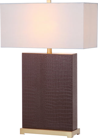 Safavieh Joyce 2775-Inch H Faux Snakeskin Table Lamp Brown Mirror main image