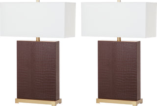 Safavieh Joyce 2775-Inch H Faux Snakeskin Table Lamp Brown Mirror 