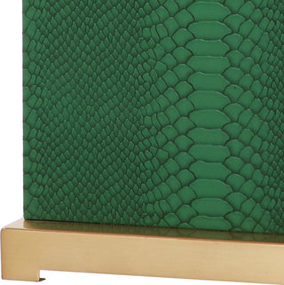 Safavieh Joyce 2775-Inch H Faux Snakeskin Table Lamp Dark Green 