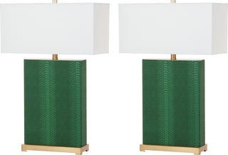 Safavieh Joyce 2775-Inch H Faux Snakeskin Table Lamp Dark Green 