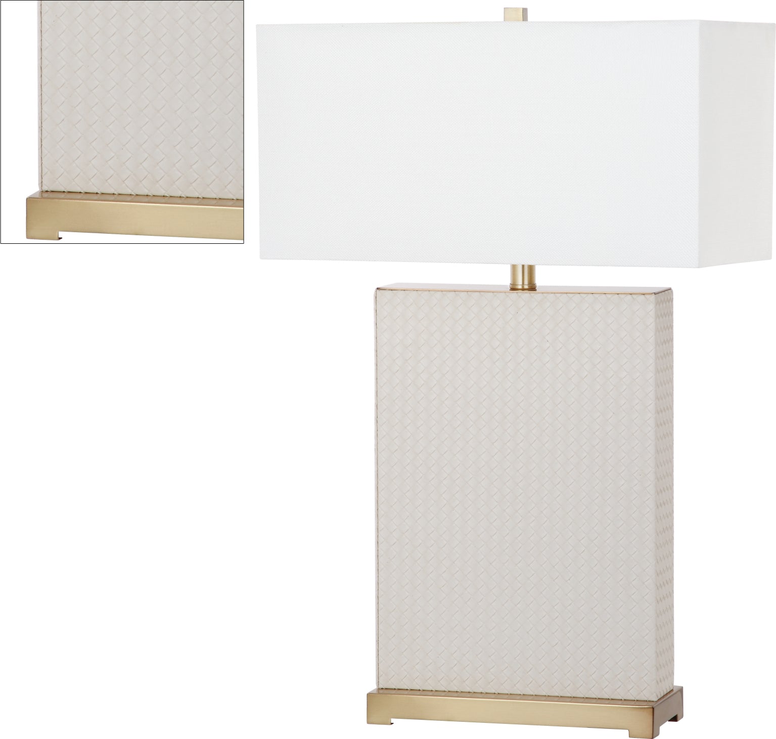 Safavieh Joyce Faux Woven Leather Table Lamp Cream – Incredible Rugs and  Decor