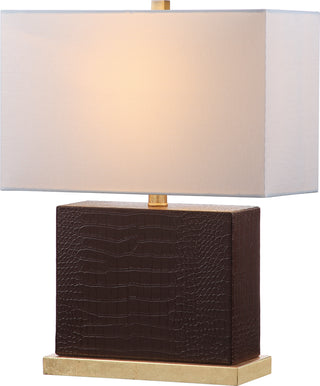 Safavieh Delia 205-Inch H Faux Crocodile Table Lamp Brown Mirror main image