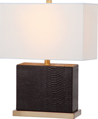 Safavieh Delia 205-Inch H Faux Snakeskin Table Lamp Brown Mirror main image