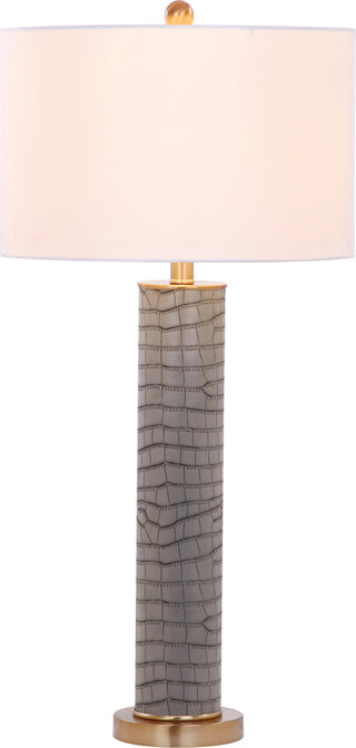 Safavieh Ollie 315-Inch H Faux Alligator Table Lamp Grey Mirror main image