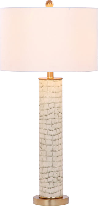 Safavieh Ollie 315-Inch H Faux Alligator Table Lamp Cream main image