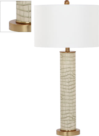 Safavieh Ollie 315-Inch H Faux Alligator Table Lamp Cream Main