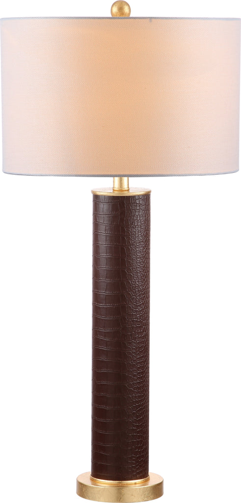 Safavieh Ollie 315-Inch H Faux Alligator Table Lamp Brown Mirror main image