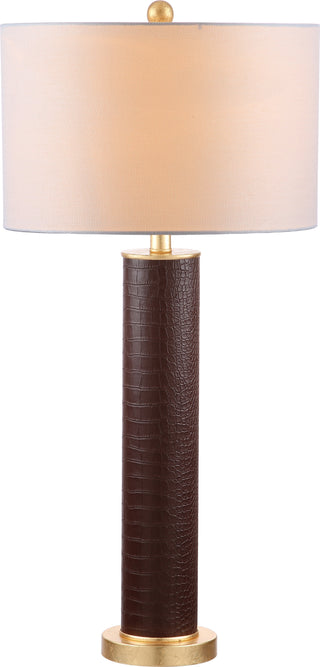 Safavieh Ollie 315-Inch H Faux Alligator Table Lamp Brown Mirror main image