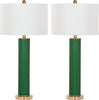 Safavieh Ollie 315-Inch H Faux Snakeskin Table Lamp Dark Green 
