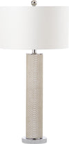 Safavieh Ollie 315-Inch H Faux Snakeskin Table Lamp Cream Mirror 