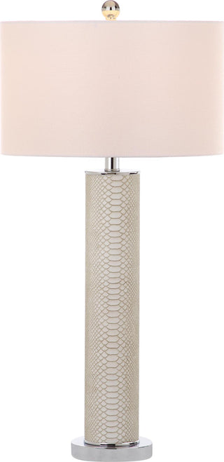 Safavieh Ollie 315-Inch H Faux Snakeskin Table Lamp Cream Mirror main image