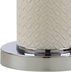 Safavieh Ollie 315-Inch H Faux Woven Leather Table Lamp Cream Mirror 