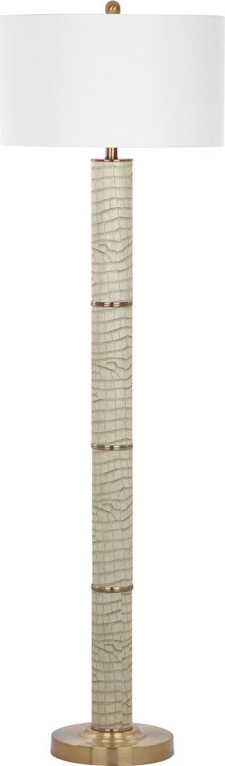 Safavieh Marcello 605-Inch H Faux Crocodile Floor Lamp Cream 