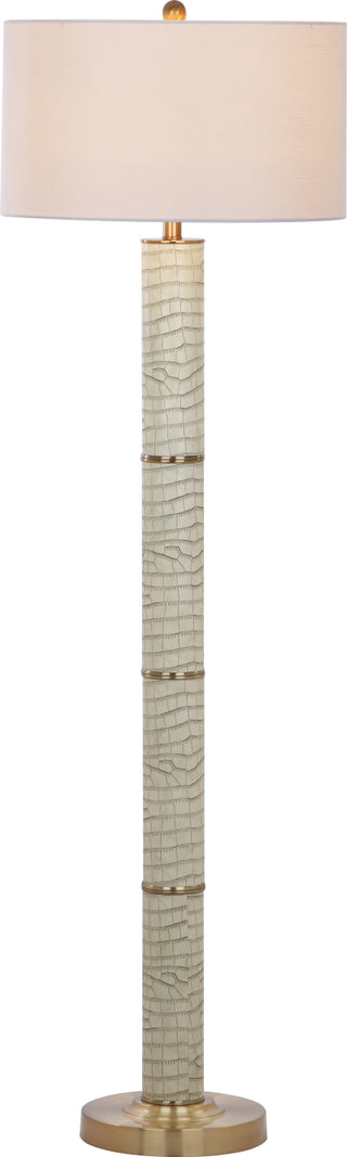 Safavieh Marcello 605-Inch H Faux Crocodile Floor Lamp Cream main image