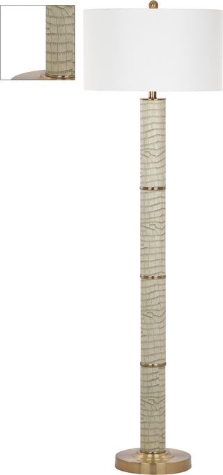 Safavieh Marcello 605-Inch H Faux Crocodile Floor Lamp Cream Main