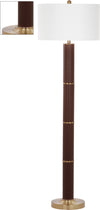 Safavieh Marcello 605-Inch H Faux Woven Leather Floor Lamp Brown Mirror Main