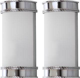 Safavieh Florence 12-Inch H Chrome Wall Sconce Lamp Mirror 