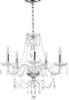 Safavieh Jingle 5 Light Chrome 225-Inch Dia Adjustable Chandelier Chrome/Clear Lamp Mirror 