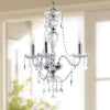 Safavieh Karah 3 Light Chrome 195 Inch Dia Adjustable Chandelier Chrome/Clear Lamp Mirror 