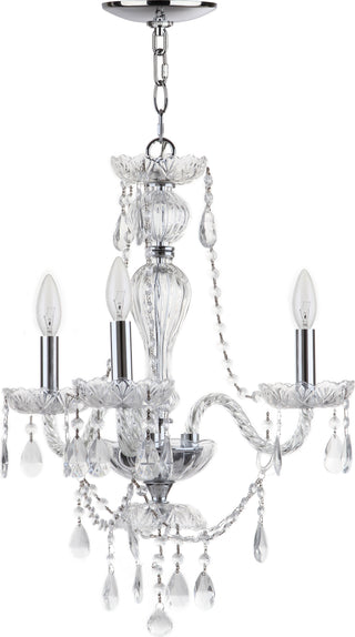 Safavieh Karah 3 Light Chrome 195 Inch Dia Adjustable Chandelier Chrome/Clear Lamp Mirror 