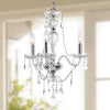 Safavieh Karah 3 Light Chrome 195 Inch Dia Adjustable Chandelier Chrome/Clear Lamp  Feature